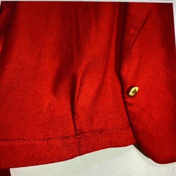 Vintage red cropped blazer jacket New   10 P - Picture 7 of 8